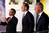 Prime Minister Tony Abbott and Dr Brendan Nelson tour the Canadian War Museum in Ottawa.