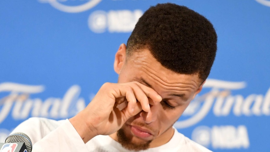 Stephen Curry after game seven of the NBA Finals