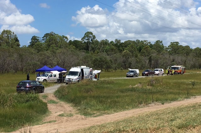 Police at vacant land site around Mudgee Street at Kingston.