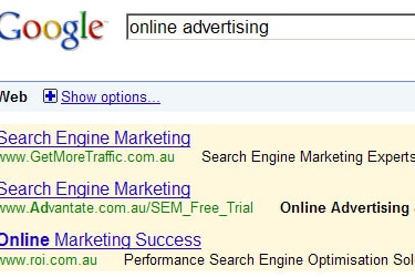 Google search advertising