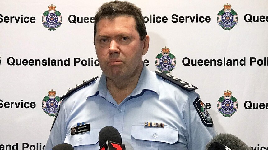 Queensland police Inspector Steve O’Connell at a press conference in Mackay in north Queensland on November 6, 2018