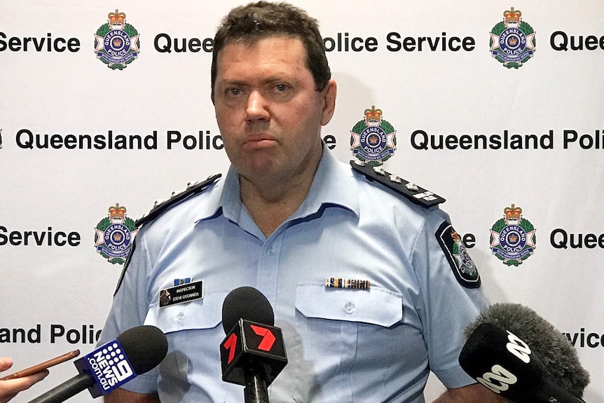 Queensland police Inspector Steve O’Connell at a press conference in Mackay in north Queensland on November 6, 2018