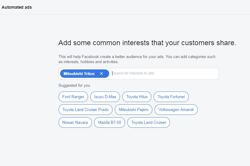 A screenshot says "Add some common interests that your customers share"