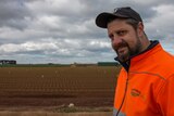 Vegetable grower Marco Mason on his farm at Werribee, west of Melbourne.