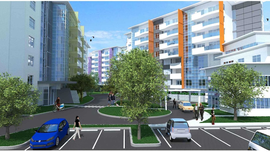 Drawing of how the apartments in the Coffs Harbour retirement complex could look like when built.