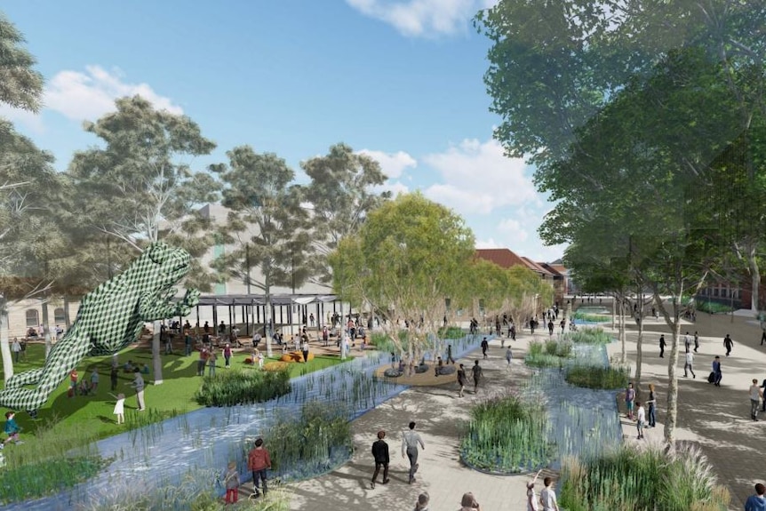 What James Street east will look like with a wetland