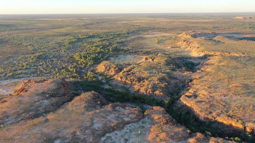 A rocky range in an arid landscape.