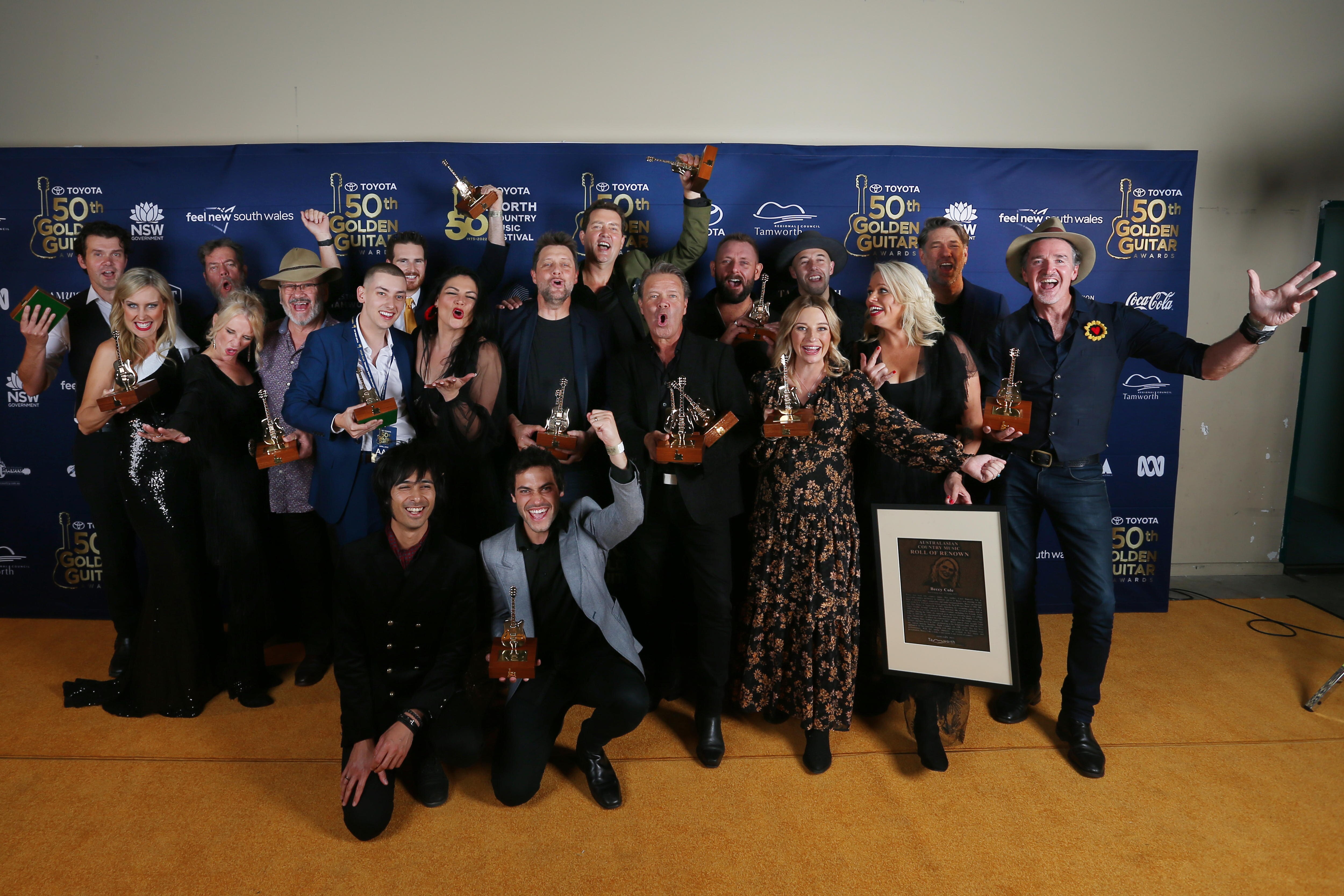 Tamworth Golden Guitar Award thrills bush balladeer Angus Gill, who