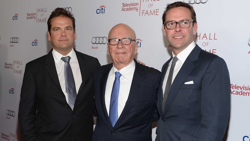Lachlan Murdoch, Rupert Murdoch and James Murdoch