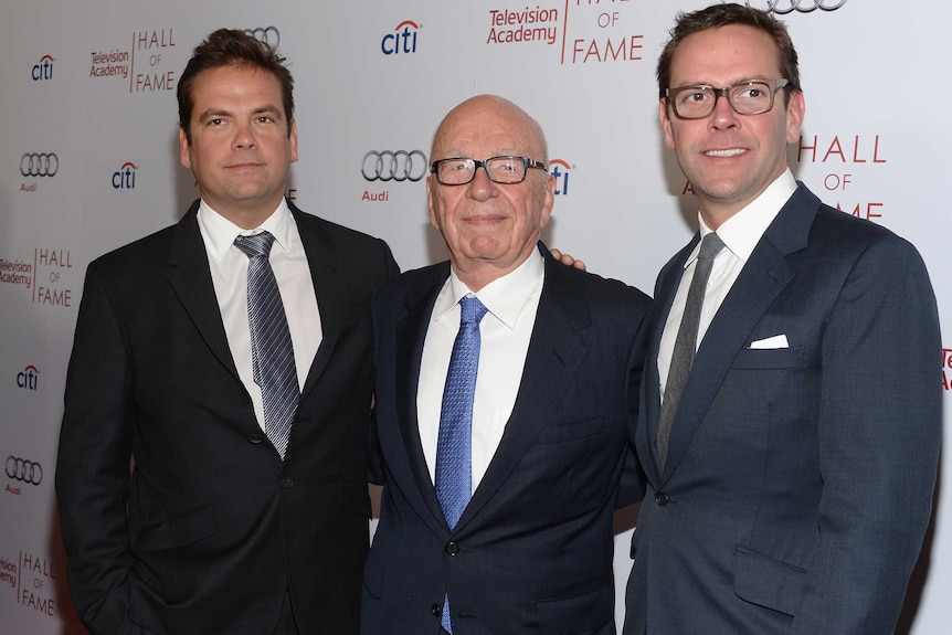 Lachlan, Rupert and James Murdoch