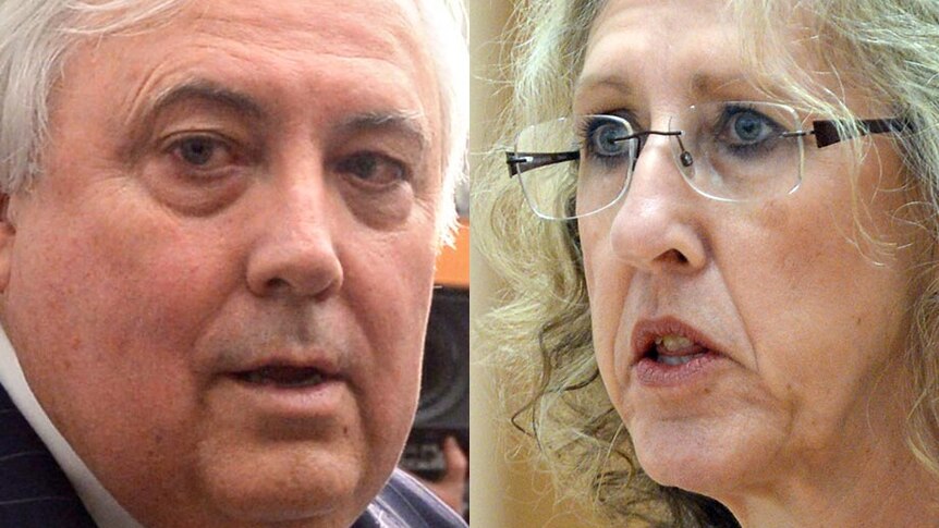 Clive Palmer and Dr Rosemary Laing