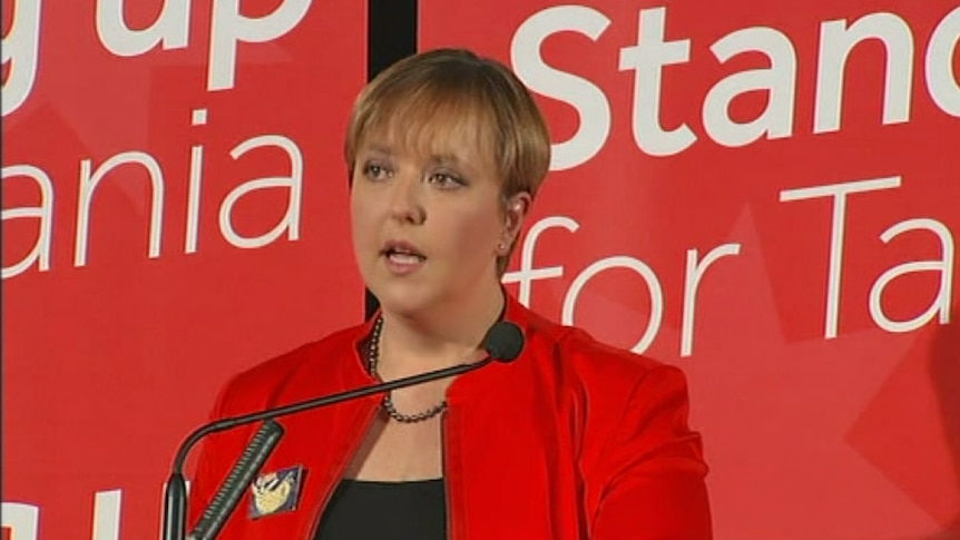 Premier Lara Giddings at election launch