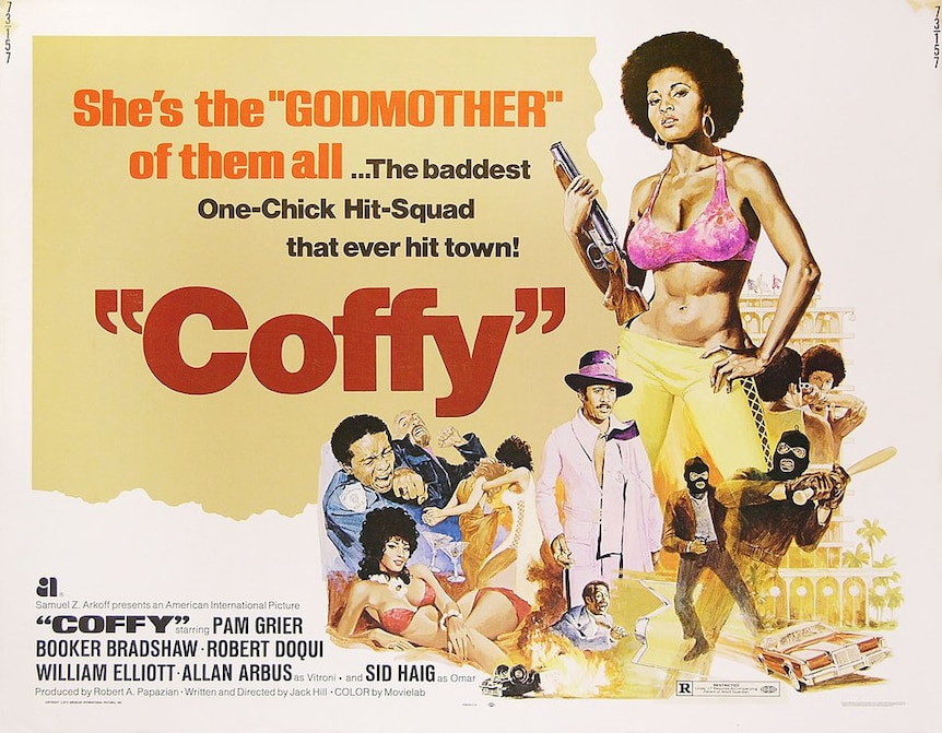 The promotional poster for 1973 Pam Grier-starring Blaxploitation flick Coffy