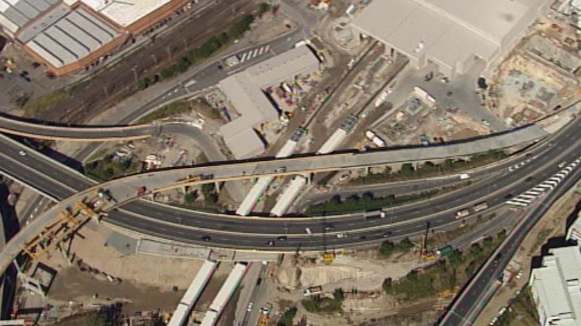 Construction site of Brisbane Airport Link tunnel project