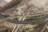Construction site of Brisbane Airport Link tunnel project