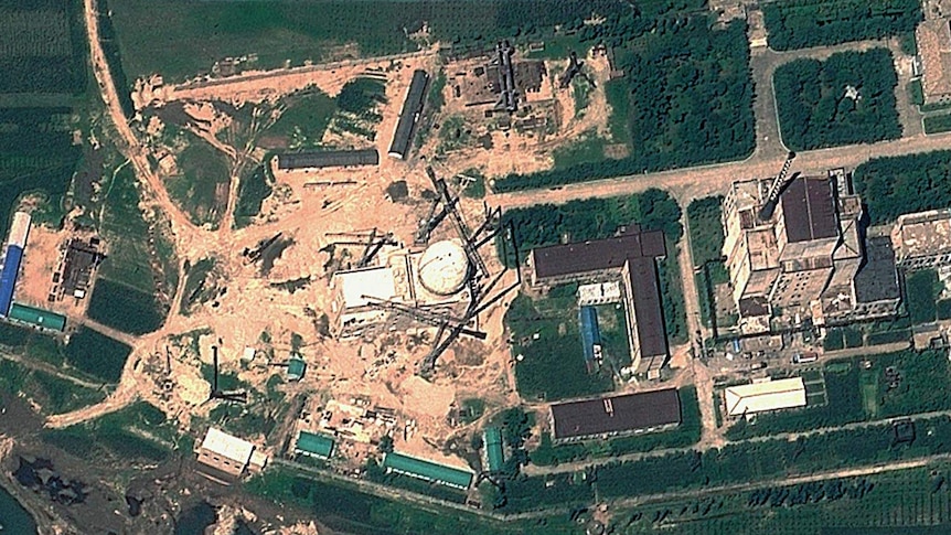 A satellite image of the Yongbyon Nuclear complex in North Korea.