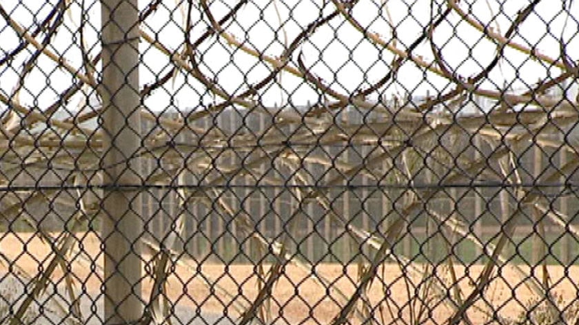 Razor wire at a WA prison