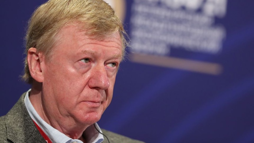 Anatoly Chubais attends a session of the St. Petersburg International Economic Forum in Saint Petersburg in 2021