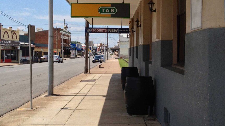 Deserted street in small town