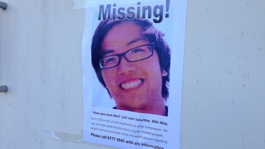 Poster for missing person Ben Plowright