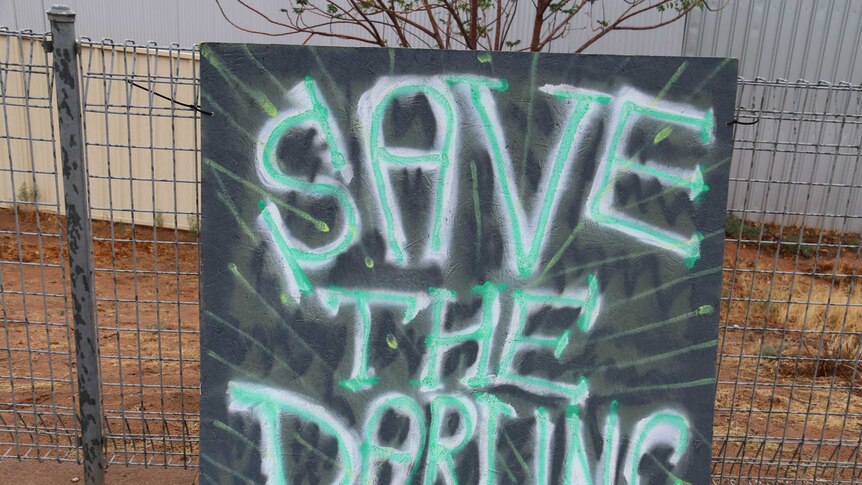 A handwritten sign reads "save the darling"