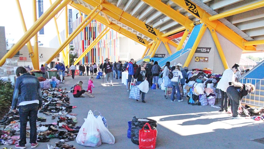 Locals in need gather at the 2015 Gold Coast Homeless Connect