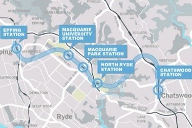 Map of train stations affected
