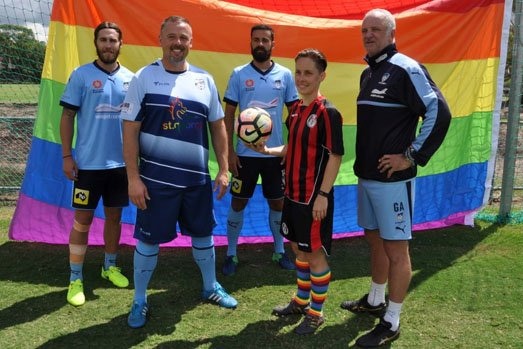 Sydney FC is showing its support for the Mardi Gras at its A-League match against Melbourne Victory.