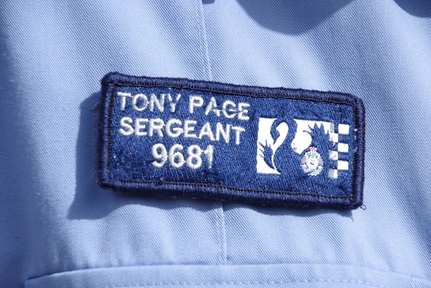 Name patch for WA Police Sergeant Tony Page