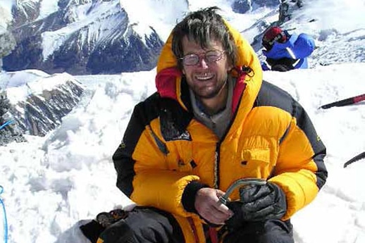 Lincoln Hall at 8,600m on Mount Everest on the morning of May 26, 2006.