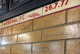 Arsenal signatures at Port Adelaide Soccer Club