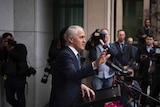 Prime Minister Malcolm Turnbull addresses the media scrum in Canberra on August 20, 2018.