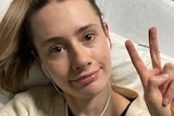 Katie Brebner Griffin in hospital