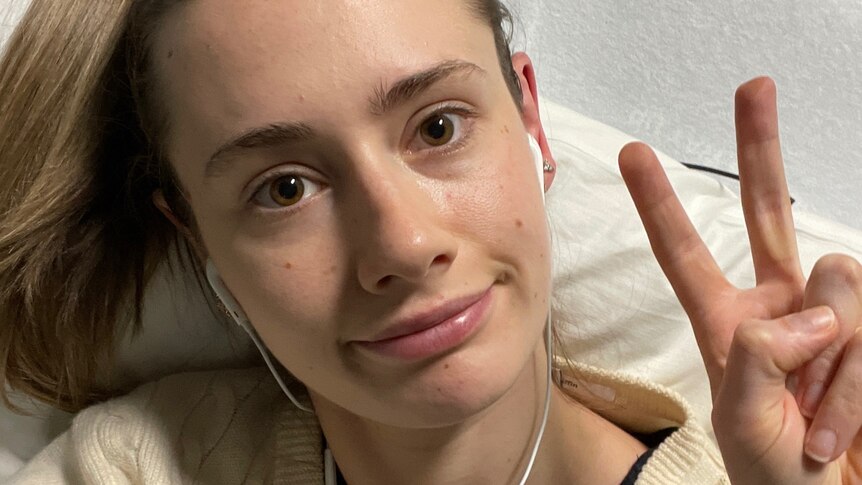 Katie Brebner Griffin in hospital