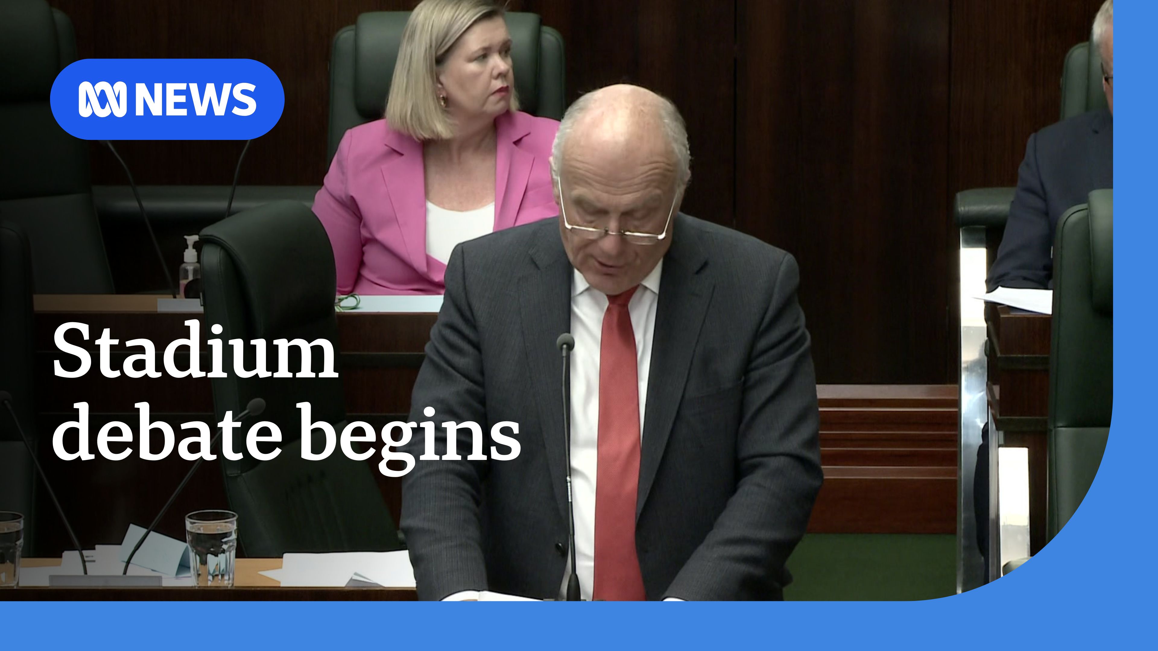 Minister for Macquarie Point Eric Abetz speaks during stadium debate ...