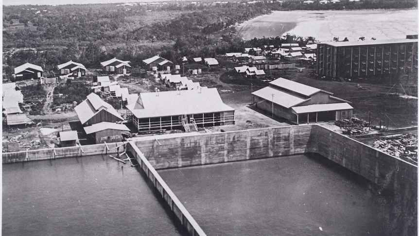 Aerial shot of Vestey's abattoir complex in the 1920s
