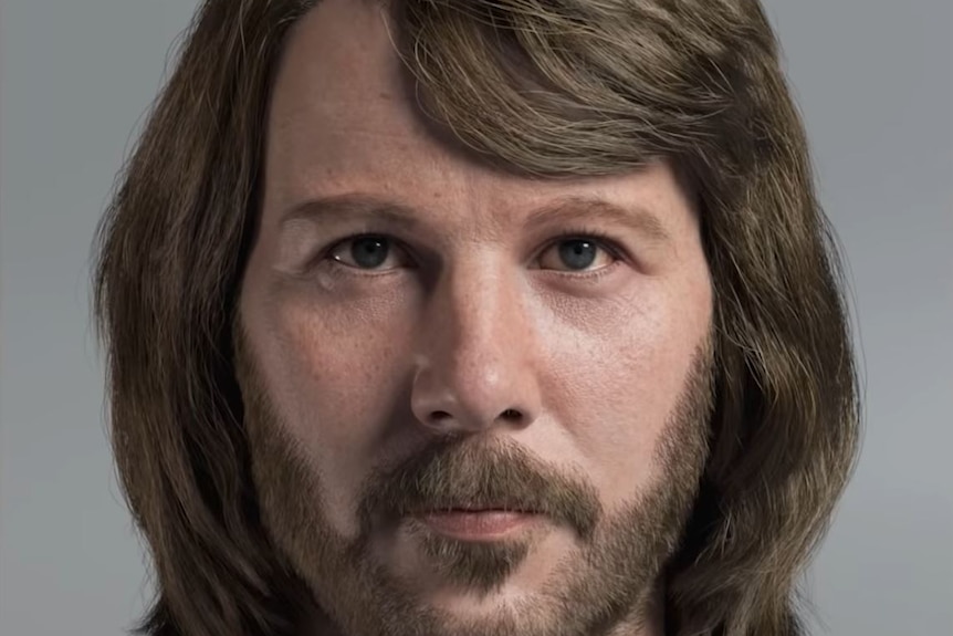 A digitally created image of Benny Andersson form ABBA.