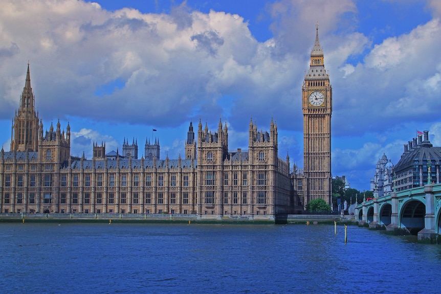 Westminster viewed from across the River Thames.