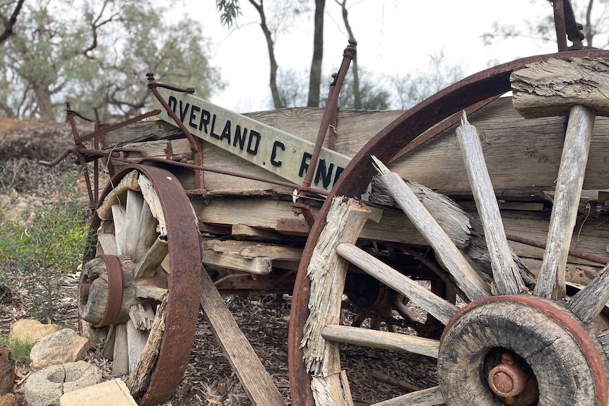 An old wooden wagon