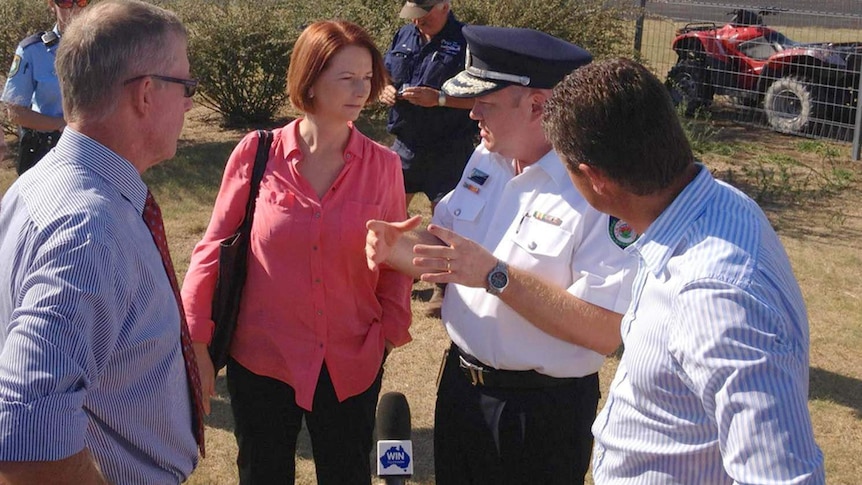 Julia Gillard and Shane Fitzsimmons