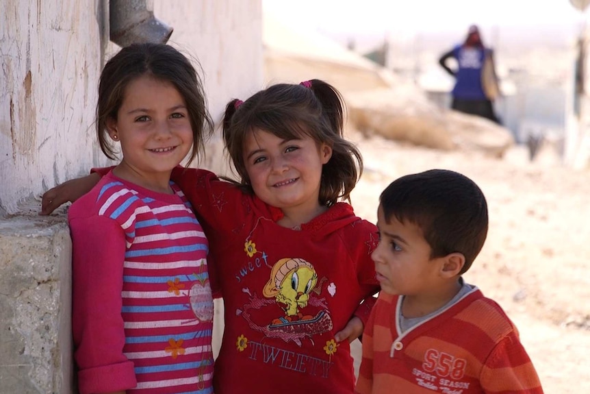 Children in Zaatari refugee camp