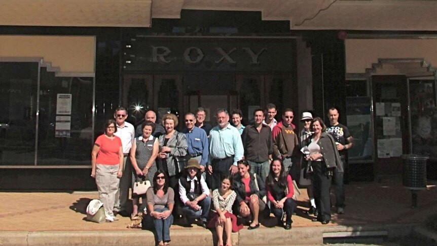 Family and friends of founder Peter Feros at the Bingara Roxy April 2006.