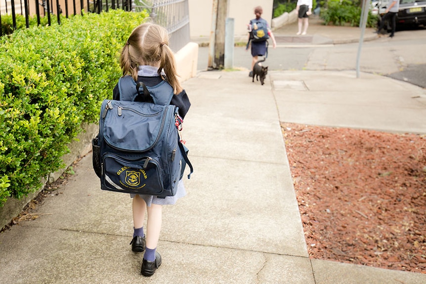 Child walking to school