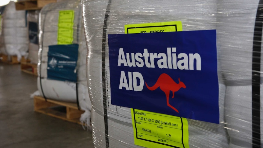Australian emergency foreign aid pallets