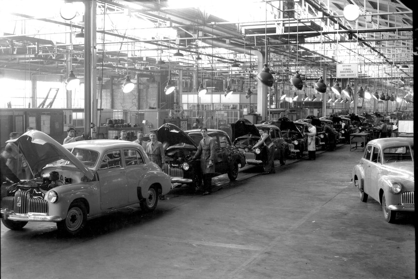 1948 Holden production line.