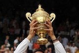Eyes on the prize ... Novak Djokovic called it 'the most beautiful moment' of his career.