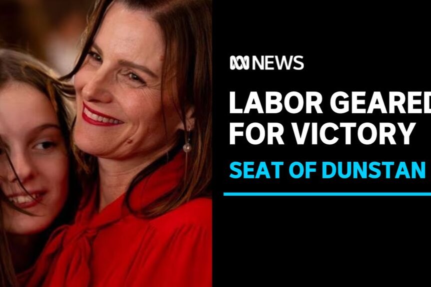 Labor Geared For Victory, Seat Of Dunstan: Labor MP Cressida O'Hanlon smiles and hugs daughter.