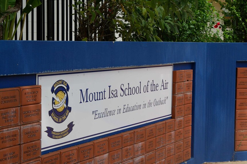 Mount Isa School of the Air sign