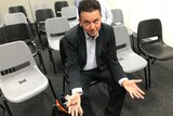 SA Best leader Nick Xenophon waits for ballot positions for the seat of Hartley to be drawn