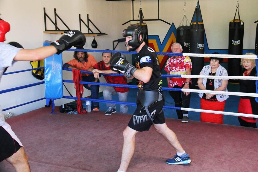 Jeff Horn sparring at the gym
